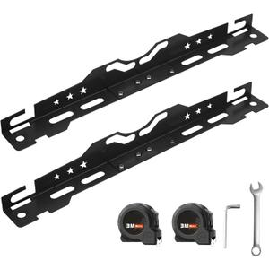 Wheel Alignment Tool with 2 Measuring Tapes, Automotive Tools Matte Black Toe Alignment Plates for Home Use, Camber Alignment Plates, Car Alignment Tool Kit, Front End Alignment Tool (Basic)