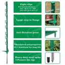 50 Pack Electric Fence Posts,48 Inch/4FT Step-in Plastic Posts for Farm and Garden,Temporary Sturdy Fencing System for Electric Fencing and Yard Protection, Green