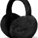 Buauty Ear Muffs Winter Women Men Soft Earmuffs Cute Ear Covers Cold Weather Fluffy Ear Warmers Headband Winter Accessories (Black)