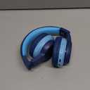 iClever BTH12 Kids Bluetooth Headphones,Colorful LED Lights Kids Headphones Wireless,74/85dBA Safe Volume,85H Playtime,Fast Charging,Bluetooth 5.2,Over Ear,Built-in Mic for iPad/Tablet/Airplane,Blue