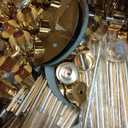 10 Set 5 Arm Golden Candle Holder with Acrylic Lampshade, 41.3'' Tall Candlesticks Holder for Christmas Wedding Housewarming Gift,Metal Candle Holders Candlestick Centerpiece,Fit 0.87'' LED Candle