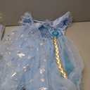 iTVTi Elsa Costume for Girls Toddler Elsa Dress Princess Halloween Birthday Outfit Blue Party Dress up with Accessories (Size 110)