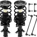 Front w/Coil Strut & Sway Bar Links for Ford Fusion 2.0L 2013 2014 2015 2016 2017 2018, Shock Absorber Spring Struts Replace for 172638, K750740, K750744, 6PCS