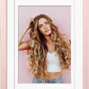 Egofine 18x24 Aluminum Picture Frame Display with Mat for 16x20 or 18x24 without Mat, Metal Poster Frame Covered by Plexiglass for Wall Mounting, 1 Pack, Rose Gold