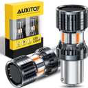 AUXITO CANBUS 1156 LED Bulbs Amber Yellow with Built-in Resistor 7506 1003 1141 BA15S P21W Anti Hyper Flash Error Free Turn Signal Lights Blinker Parking Lights, Pack of 2