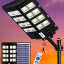 Gefolly SL-2800W Solar Street Lights Outdoor, 280000LM Commercial Parking Lot Light Dusk to Dawn 6500K Security Flood Lights Lamp with Motion Sensor for Garden, Basketball Courts