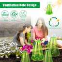 20 Pack Garden Cloches for Plants, Reusable Bell Plant Cover | Plant Covers Protectors from Animals Snails Birds Chickens Insect, 9.18" H X 7.56" D (Green)