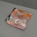 Whaline Scalloped Edge Orange Pink Striped Tablecloth Waterproof Fabric Tablecloth Rectangle Table Cover for Home Kitchen Table Decoration, 55 x 70 Inch