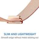 2 x KOREDA for Samsung Galaxy Watch 7 6 5 4 FE 40mm 44mm/Galaxy Watch 5 Pro 45mm/Watch 6 4 Classic 42mm 46mm 43mm 47mm Bands, 20mm Stainless Steel Metal Band (2 Pack Rose Gold)