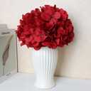 Artificial Hydrangea Flowers 104 PCS Faux Silk Hydrangeas Flowers Heads with Stems for Valentine's Day Wedding Centerpieces Home Garden Baby Shower Party Decoration (Red)