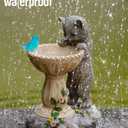 Cat Statues for Bird Bath: Outdoor Sculptures for Garden Lawn Patio Yard Balcony Porch - Unique Gifts for Mother Grandma Women