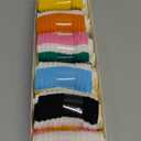 6 Pairs Crew Sport Socks Women Striped Crew Socks Retro Athletic Socks Casual Cotton Stretchy Socks Unisex MultiColor