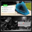 Full Enclosed Motorcycle Cover - Waterproof for Outdoor & Indoor Storage,600D Heavy Duty with Reflective Strips,Fits Scooters & Touring Motorcycles up to Length 108" x 45" x 59" Black
