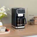 Gevi 12 Cup Programmable Drip Coffee Maker with Touch Screen, Fast and Strong Brew, Auto Shut-Off, 4-Hour Keep Warm Plate, Iced Coffee Option, Anti-Drip System, Permanent Filter (Black)