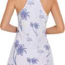 UURUN Mini Dress for Women, One Piece Sleeveless Adjustable Spaghetti Strap with 2 Pockets (XL)