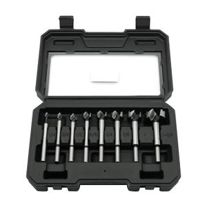 Forstner Bit Set, 8PCS Forstner Drill Bits for Wood, Carbide Forstner Bit for Woodworking, Auger Opener Round Shank Drilling Cutting Tool for Hardwood, Softwood, Plastic, Plywood