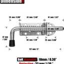 JQK Spring Loaded Latch Pin, 304 Stainless Steel Barrel Bolt Thickened 2mm Door Lock, 5 Inch Brushed Finished(2 Pack), HSB300-P2
