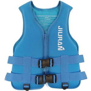 huraty Adjustable Floating Swim Vest, Unisex Boating Vest Front Zipper, Teenager Swim Jacket for Safety Outdoor Water Sports Buoyancy Vest