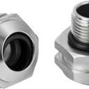 Transmission Cooler Oil Tube Connector Kit Compatible with Ford F-350 Super Duty F-250 Super Duty 2005-2007 6.8L 6.0L, Radiator Trans Cooler Line Fittings (Thread 11/16-20UNF)