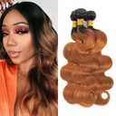 1B30 Bundles Ombre Body Wave Human Hair 8A Color 30 Brown Brazilian Remy Hair Black and Brown Virgin Hair Extension 18 20 22 Inch