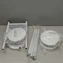 iDavosic.ly Plant Stand Indoor Outdoor, 6 Tier Corner Metal Flower Display Holder Shelf, Easy Assembly Folding Tall Orchid Rack for Patio Balcony Porch Garden Living Room House, White