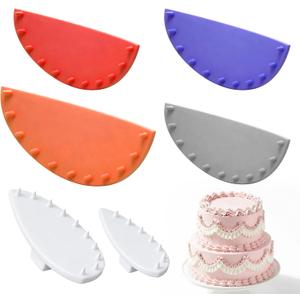 Hushee 6 Pcs Cake Arch Guide Tool Cake Decoration Tools Swag Marker Tool Piping Guide Multiple Sizes Arc Ruler Convenient for Controlling Size and Position for Cakes Piping Beginners and Bakers