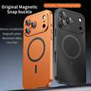 for iPhone Case,Compatible with MagSafe,Magnetic Luxury 2 in 1 Aluminum Metal Frame PC Backboard,Slim Fit Military Grade Drop Protection Shockproof Phone Case (Black,iPhone 17)