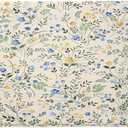 LB Country Wildflower Bath Mat for Bathroom, Blue and Yellow Floral Green Leaf Plant Bathroom Rug, Beige Non Slip Absorbent Bathroom Mat Doormat, 32x20 Inch