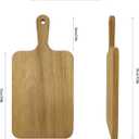 15 Pack Acacia Wood Cutting Board Bulk Wooden Serving Tray Kitchen Chopping Boards with Handle for Laser Engraving DIY Gift (13.8 x 7 Inch)