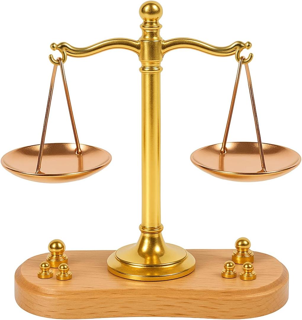 1Pcs Dollhouse Mini Balance Scale 1: 12 Realistic Vintage Balance Scale Decor, Collectible Miniature Mini Balance Scales with Weights for Creative Displays and Gifts