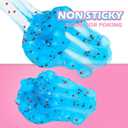 2 x Blue Clear Slime with Jelly Cubes Pink Red Hearts Add-ins, Crunchy Crystal Boba Slime Super Soft Sludge Toy with Cute Charms, Party Favors Slime for Girls Boys
