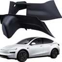 for 2025 2026 Tesla Model Y Juniper Rear Trunk Side Full Protective Cover Pads Anti-Scratch Mats 5 Seat Trunk Side Guard Panel Protectors for Juniper Refresh Accessories TPE Leather Velcro Stick