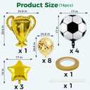 2 x Soccer Birthday Party Decorations, 16 Pcs World Cup Soccer Balloons Set for Boys Kids Soccer Fans Sports Lovers Family Gatherings Theme Parties, Medium