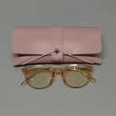 miyya Blue Light Blocking Glasses Women, Fashion Round Transparent Anti Blue Light Glasses with Anti Eyestrain & UV Glare (Shiny Champagne)