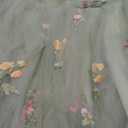 Women's Tie Strap Tulle Prom Dresses Sweetheart Flower Embroidery Dress Short Formal Party Mini Homecoming Dresses Medium