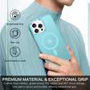 2 x BENTOBEN for iPhone 16 Pro Case [Compatible with Magsafe] Magnetic Matte Phone Case iPhone 16 Pro Translucent Slim Thin Shockproof Women Men Protective Cover iPhone 16Pro 6.1" 2024, Lake Blue