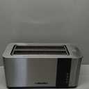 Mueller UltraToast Full Stainless Steel Toaster 4 Slice, Long Extra-Wide Slots for Bagels and Waffles, 6 Browning Levels, LED Display, Cancel/Defrost/Reheat Functions & Removable Tray, Kitchen Gadgets