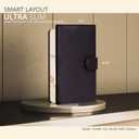 Oak Leathers Checkbook Cover Slim Minimalist For Men with RFID Blocking Credit Card Holder Wallet (Root Beer)