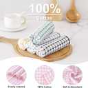 Kitinjoy Cotton 8 Pack Terry Kitchen Towels, 16 x 25 Inches Super Soft and Absorbent Dish Towels, Quick Drying Hand Towels for Kitchen Drying, Multi-Colored