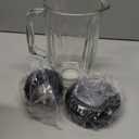 Replacement Parts 5-Cup Glass Jar with Base Collar Ring and Blade,Compatible with BLACK&DECKER 10-Speed Blender BL2010BP/BL2020