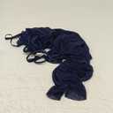 Foxiny Sexy Corset Bodycon Ruffle Sheer Underwire Mesh Lace Floral Outfits Babydoll Lingerie Set Dress with Thong 2 Piece XXL, Blue 