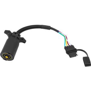 2 x 7 Pin to 4 Pin Trailer Adapter, 7-Way Blade to 4-Way Flat Trailer Connector Single-Function Wiring Adapter 7 Way Round to 4 Pin Trailer Wiring Connector