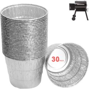 30 Pack BAC407 Grease Bucket Liner for Traeger Ironwood 885/650 Drip tray, Traeger Pro 780/575 Grill Drip Tray Liner Accessories, Traeger Drip Tray Liner 20/22/34 Series Grill Accessories, 4.9" x 4"