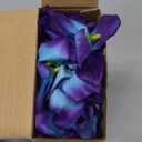 100 Pieces Blue Purple Faux Orchid Flowers Halloween Flower Day of The Dead Decoration Artificial Orchids for DIY Home Wedding Table Centerpieces Mexican Party Birthday Cake Ornaments (Blue Purple)
