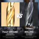 amoolo Hex Shank Drill Bit Set (13Pcs Set+3 Pcs Free), Premium 4341 HSS Titanium Impact Hex Drill Bits for Wood, Steel, Metal, Plastic, Quick Change Design (1/16 -1/4 )