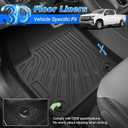 Cartist Floor Mats for 2014-2018 Chevy Silverado/GMC Sierra 1500, 2015-2019 Silverado 2500HD 3500 HD Double Cab, All Weather Floor Liners for Silverado Accessories, Heavy Duty TPE Car Mats