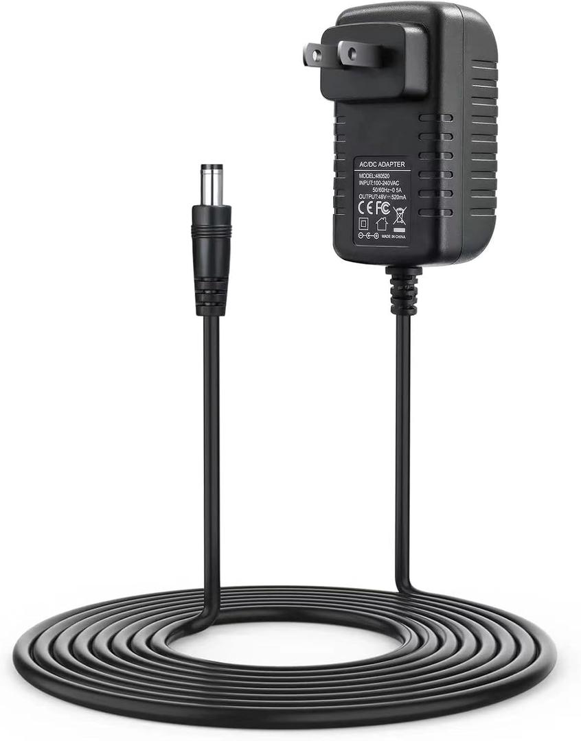 Charger for polycom Power Supply 48v is Compatible with Polycom vvvx Series 101 201 300 301 310 311 400 401 410 411 500 501 511 600.