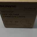 SUNVIE 12W Low Voltage LED Landscape Lights with Connectors, Outdoor 12V Super Warm White (900LM) Waterproof Garden Pathway Lights Wall Tree Flag Spotlights with Spike Stand (12 Pack with Connector)