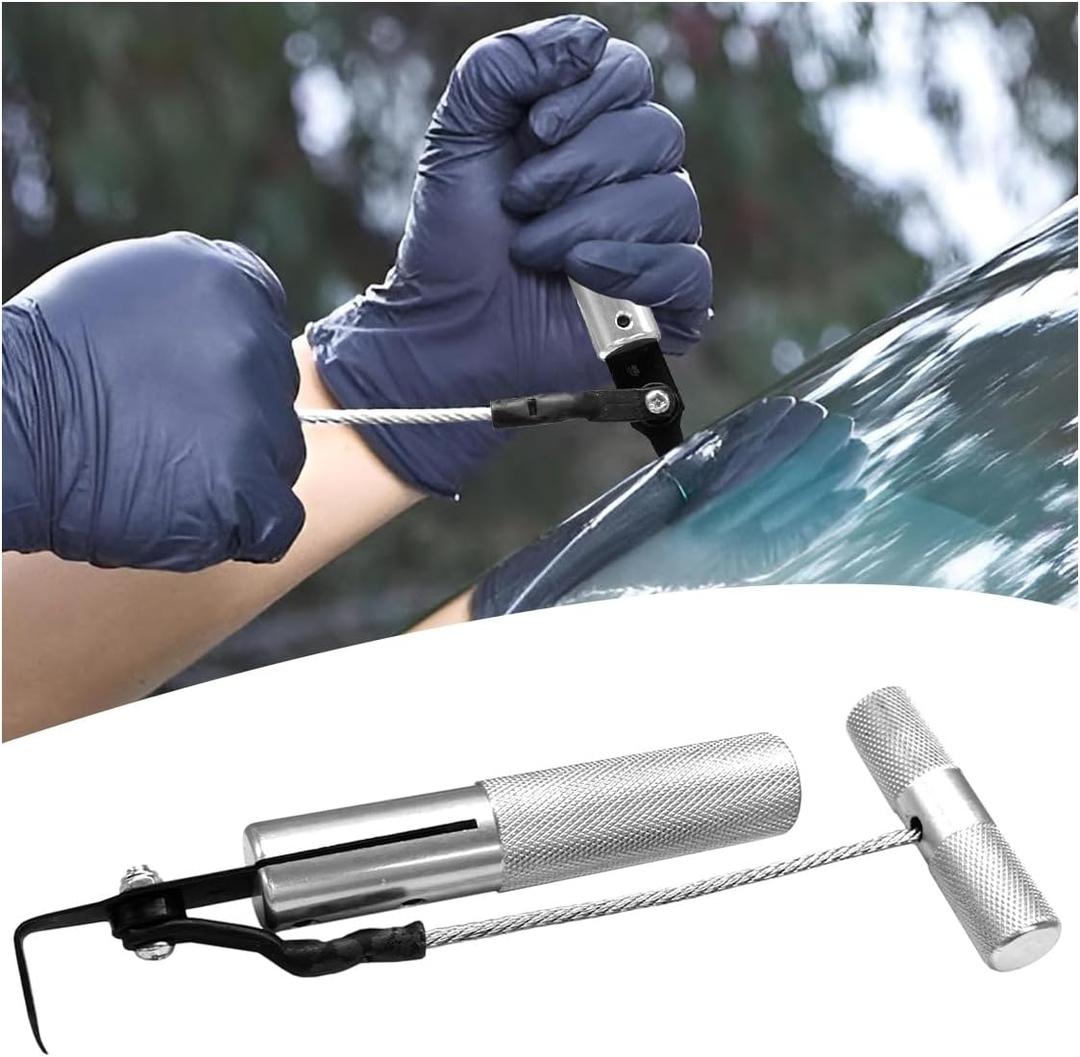 YoRise Car Windshield Removal Tool, Quick Release Hand Pry Cutter, Automotive Windscreen Glass Removal Tool, Universal Car Window Repair Replacement Accessories for Sedan/SUV/Truck (Silver)