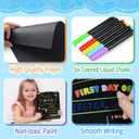 4 x 10 Packs First Day of School Sign, 12" X 10" Back to School Sign, Double-Sided Paper Chalkboard First and Last Day of Schools, Reusable Photo Prop for Kindergarten Preschool Kids with 6 Liquid Chalk